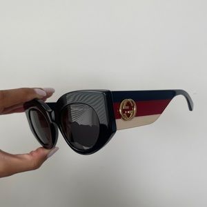 Gucci Web cat eye sunglasses